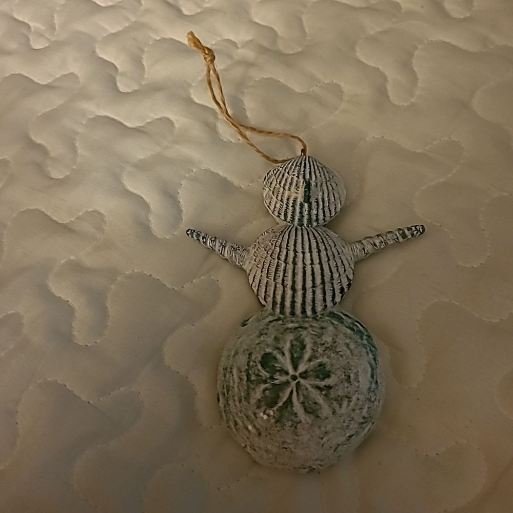 Seashell Snowman Ornament